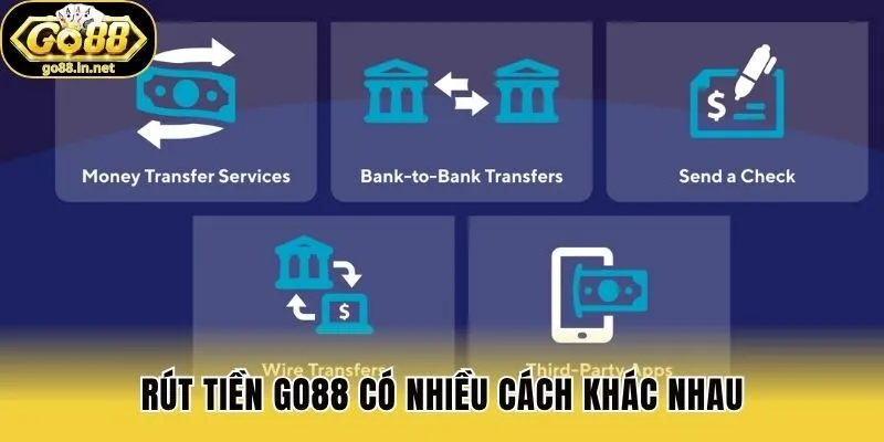 Rút tiền Go88 có nhiều cách khác nhau
